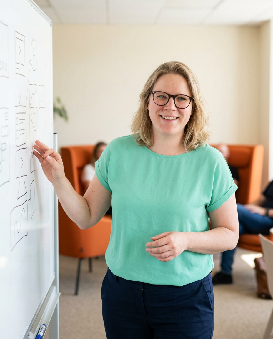Justina Mauritz bei einem Workshop
